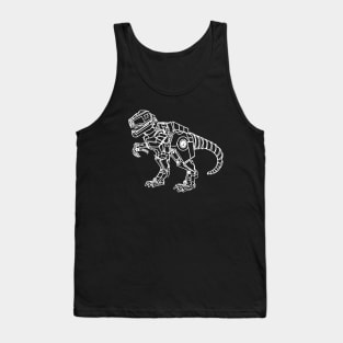 Robot dinosaur sketch drawing design Tank Top